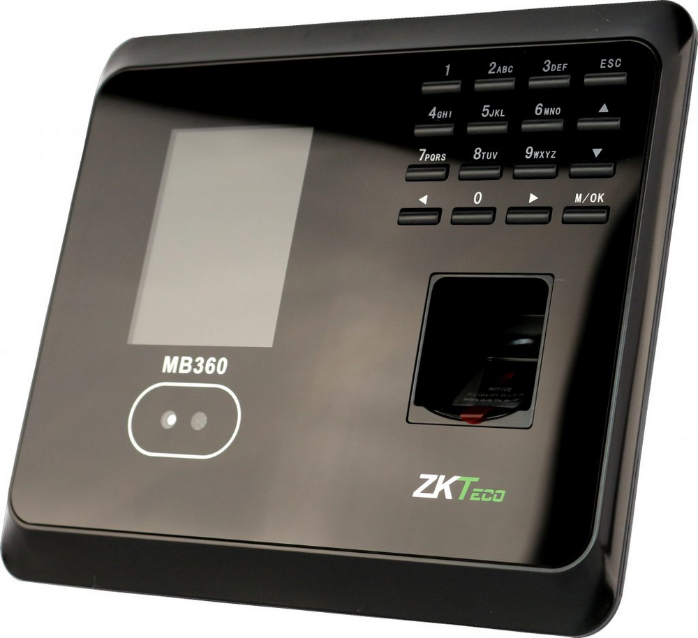 Equipo biométrico ZKTeco de control de tiempo y asistencia